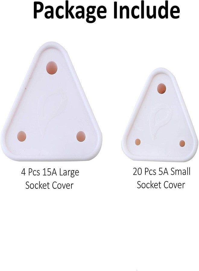 SHOPOWARE Electrical Socket Cover Guards for Child Proofing Outlet Plug Protector for Baby Safety | White | (Pack of 24) - Image 3