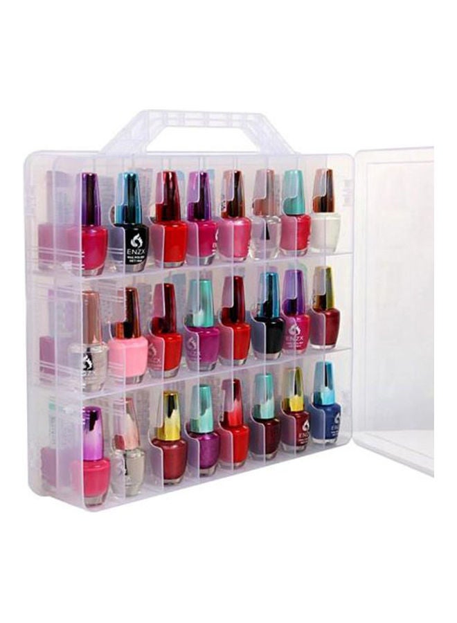 Loquat 48-Grids Nail Polish Storage Box Clear - Image 1