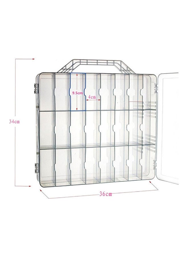 Loquat 48-Grids Nail Polish Storage Box Clear - Image 3