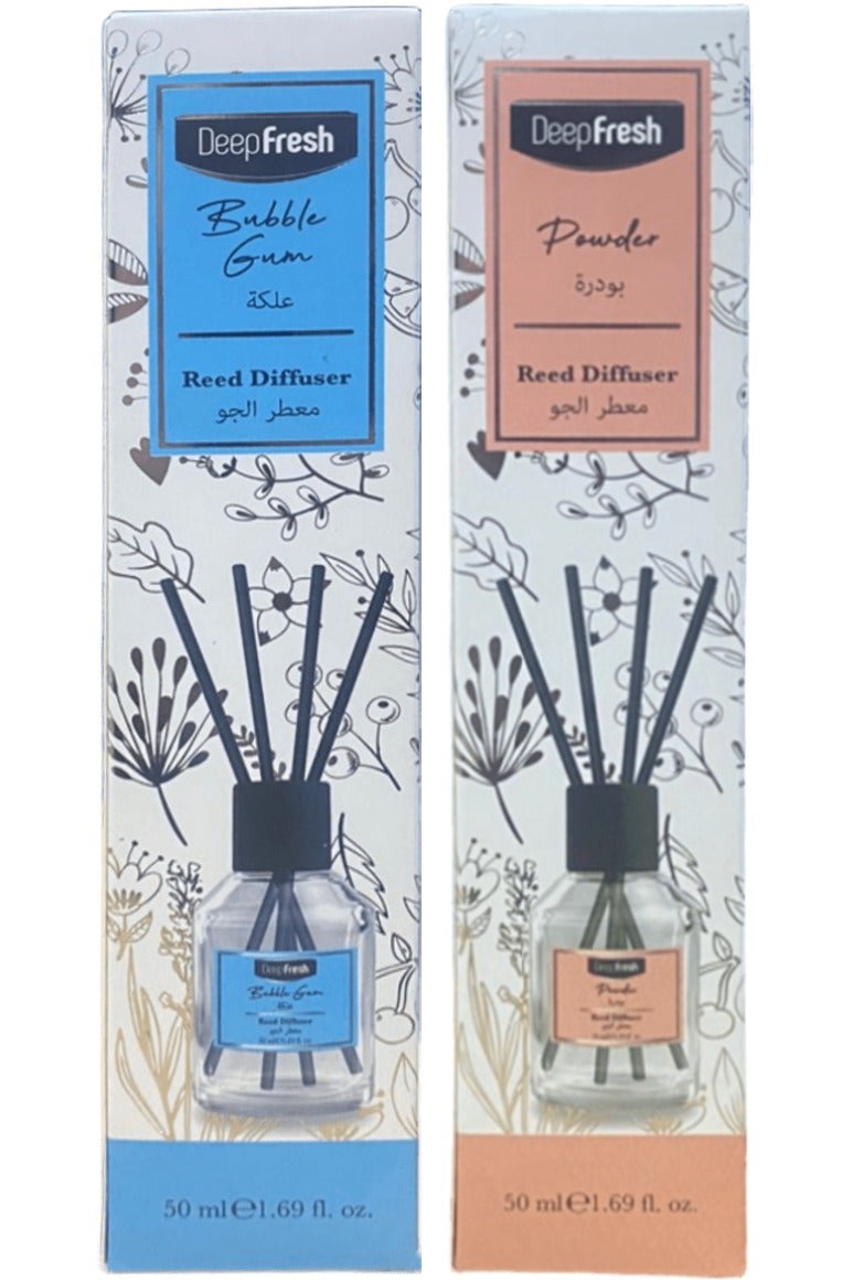 Deep Fresh Set of 2 pieces Reed Diffuser With different scents 50 ML - Image 1