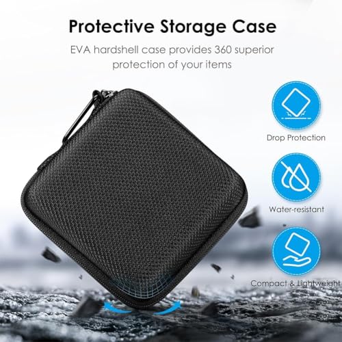 VERTUS® Travel Case for MacBook Charger | Portable Gadget Organiser for MacBook Power Adapter | Storage Organizer Bag for Laptop Accessories, Magic Mouse, USB Drives, GoPro Gadgets (Hard|Black) - Image 5
