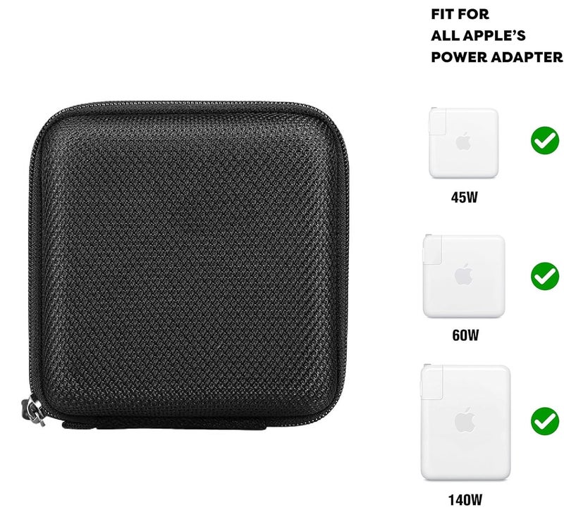 VERTUS® Travel Case for MacBook Charger | Portable Gadget Organiser for MacBook Power Adapter | Storage Organizer Bag for Laptop Accessories, Magic Mouse, USB Drives, GoPro Gadgets (Hard|Black) - Image 4
