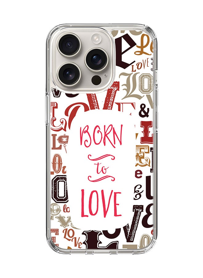 Stylizedd For iPhone 16 Pro Case [Compatible with MagSafe] Slim Magnetic cover Clear Phone Case - Born To Love - Image 1