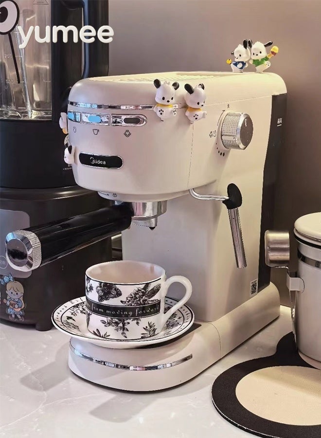 يمي طقم فناجين قهوة سيراميك وصحن، كوب شاي بورسلين بتصميم زهور عتيق مع صندوق هدايا، كوب قهوة مصنوع يدويًا على شكل زهرة، سعة 250 مل للمنزل أو المكتب - Image 2