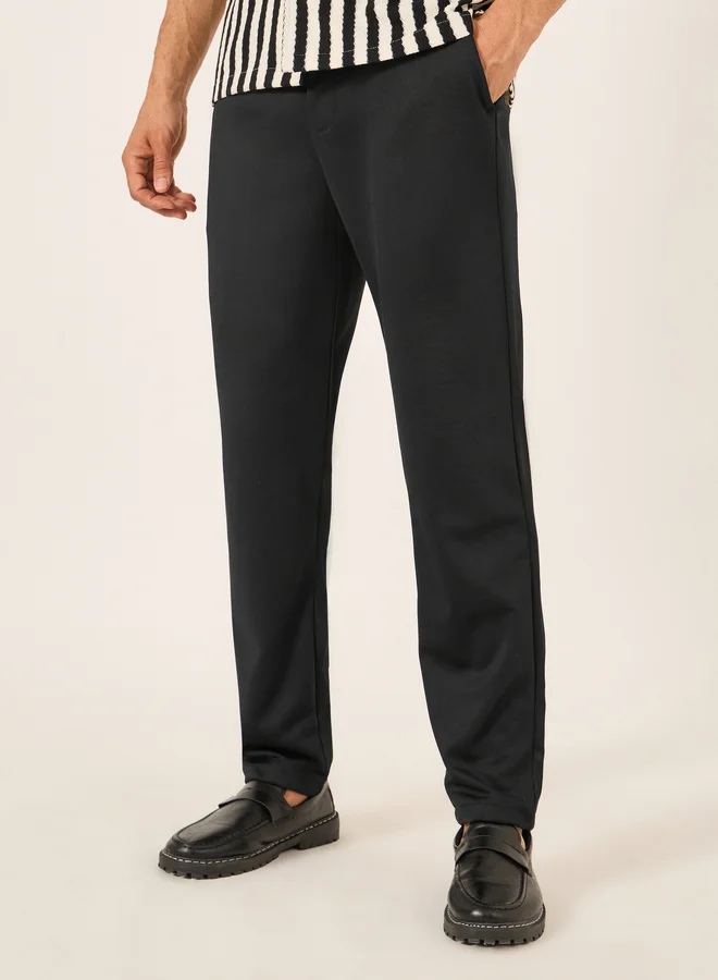 ستايلي Styli Solid Slim Fit Knitted Pants