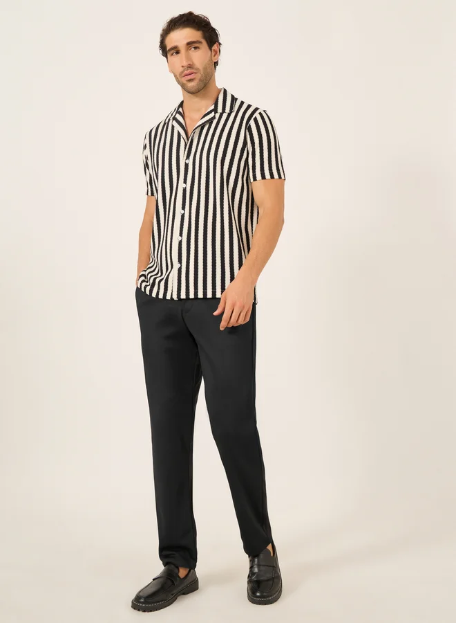 ستايلي Styli Solid Slim Fit Knitted Pants