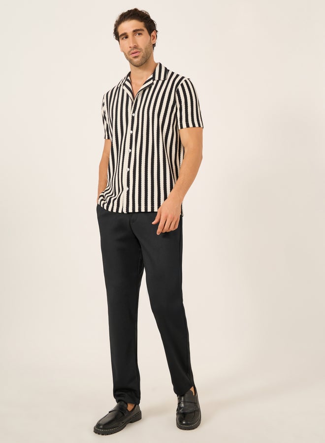 Styli Solid Slim Fit Knitted Pants - Image 2