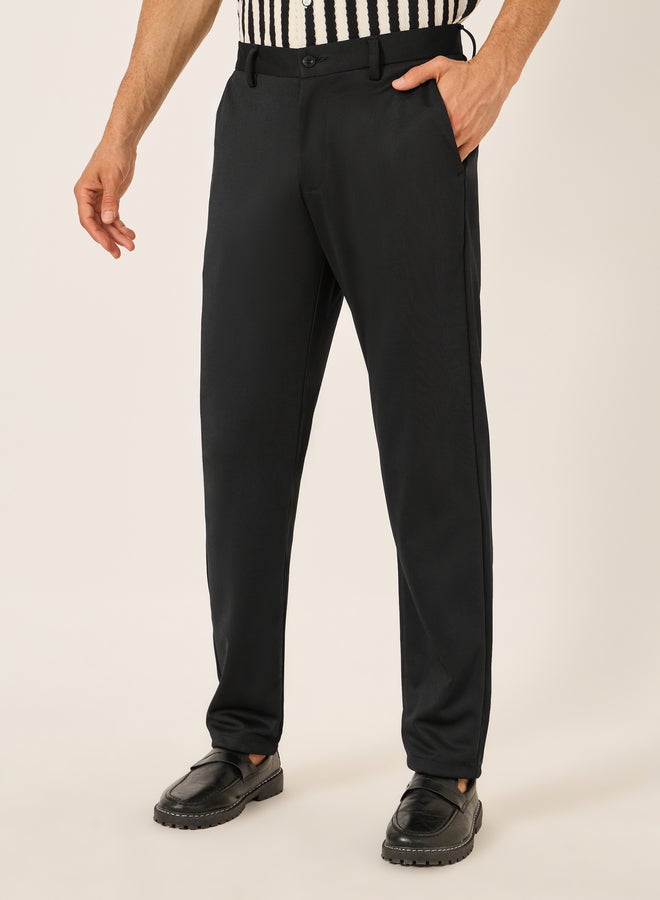 Styli Solid Slim Fit Knitted Pants - Image 3