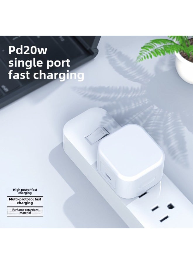 Suitable For Apple Charger PD20W Original British Standard USB-C-port Tablet IPhone Three-legged Fast Charging Head-Specifications:Pd20w British Standard Charging Head