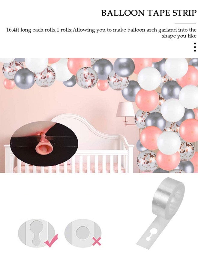 DUNISO 95pcs Multicolor Balloon Garland Arch Kit Pink and White Latex Party Balloons Set For Baby Birthday Wedding Party Background Decorations - Image 5