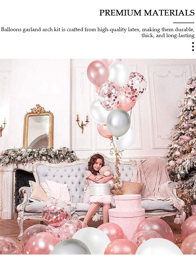 DUNISO 95pcs Multicolor Balloon Garland Arch Kit Pink and White Latex Party Balloons Set For Baby Birthday Wedding Party Background Decorations - Image 3