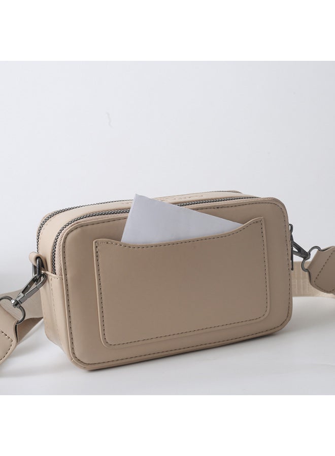 2024 Small Square Bag European And American Popular Shoulder Crossbody Camera Bag Wide Shoulder Strap Eagle Head Small Square Bag For Women-Color:Black-Size:20*7*10  - Image 4