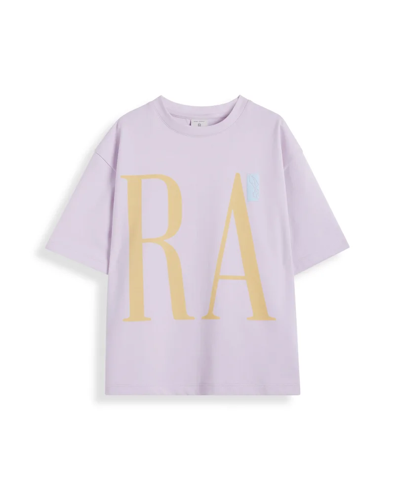 Rare Ones Rare Ones Kids Kin Purple Cotton Half Sleeves Crew Neck Oversized Fit Graphic Print T-Shirt