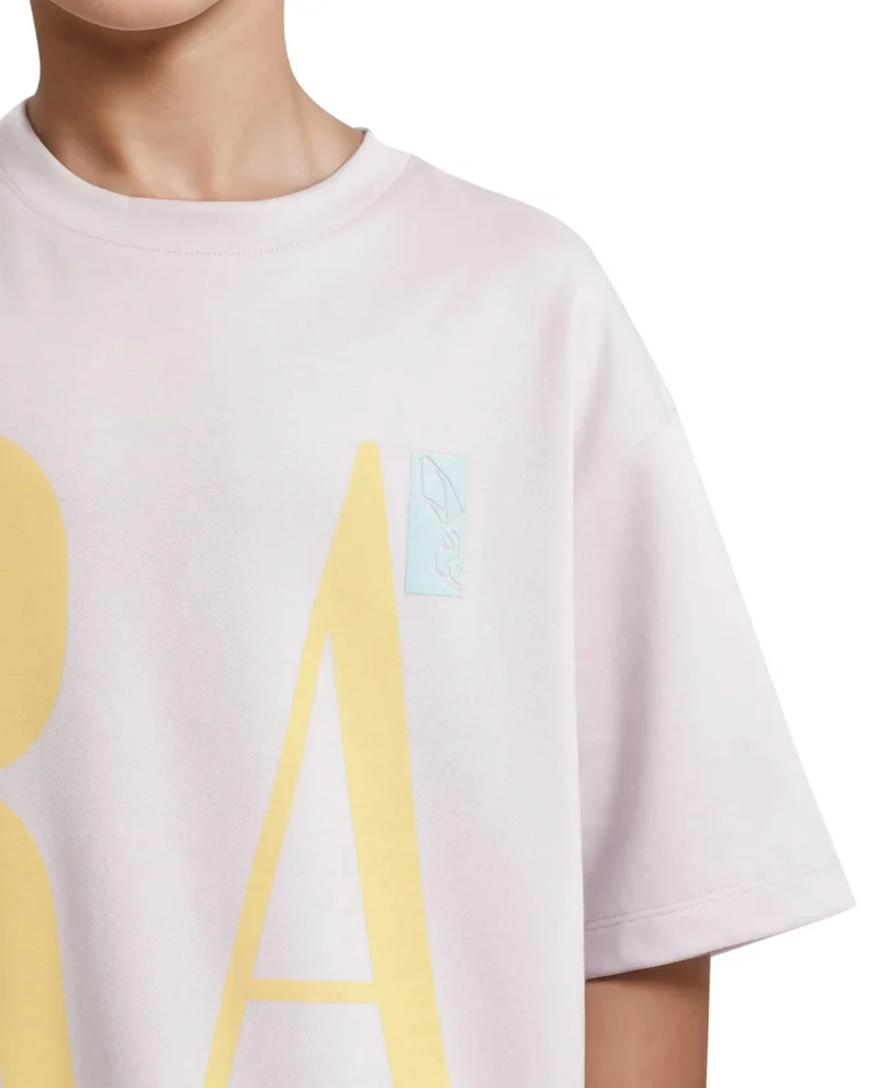 Rare Ones Rare Ones Kids Kin Purple Cotton Half Sleeves Crew Neck Oversized Fit Graphic Print T-Shirt