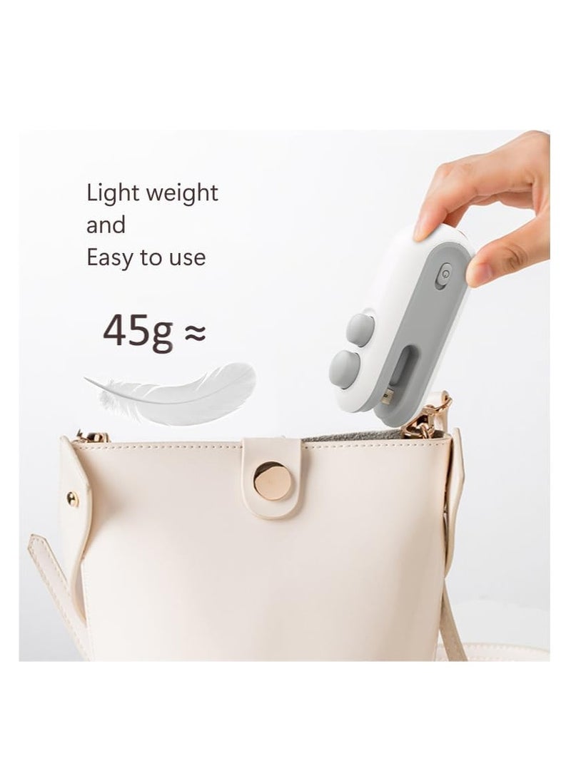 cyleto Mini Bag Sealer, USB-C rechargeable Bag Sealer, 2 in 1 Bag Sealer Heat Seal with Cutter and Magnet, Mini Bag Resealer Machine for Plastic Bags Snack Bags - Image 4