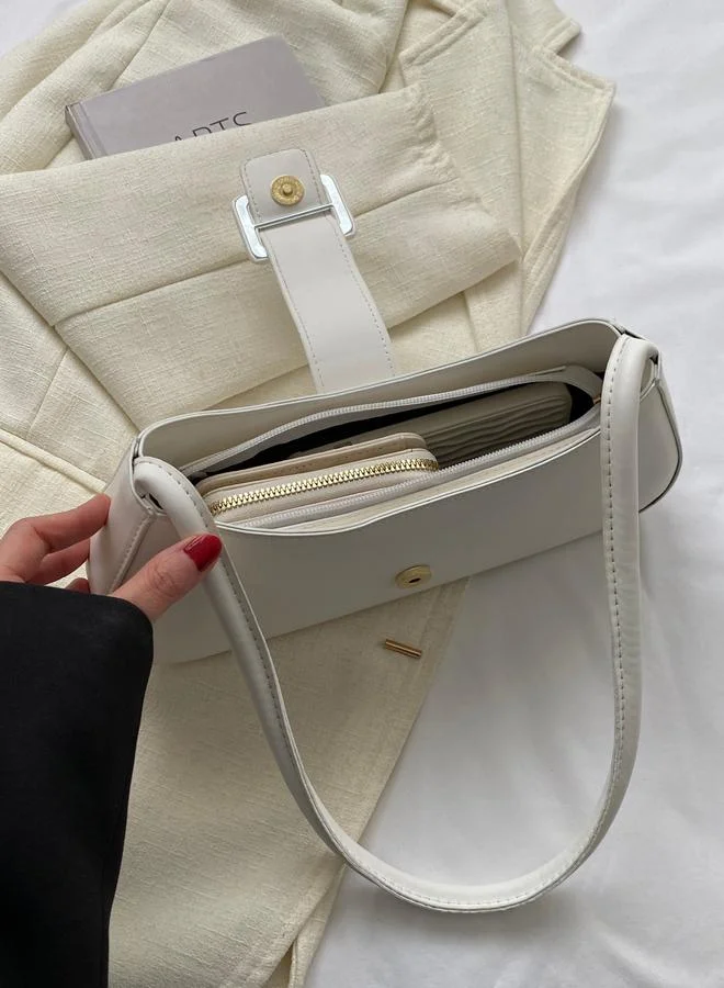 Take Two Buckle Flap Detail Shoulder Bag