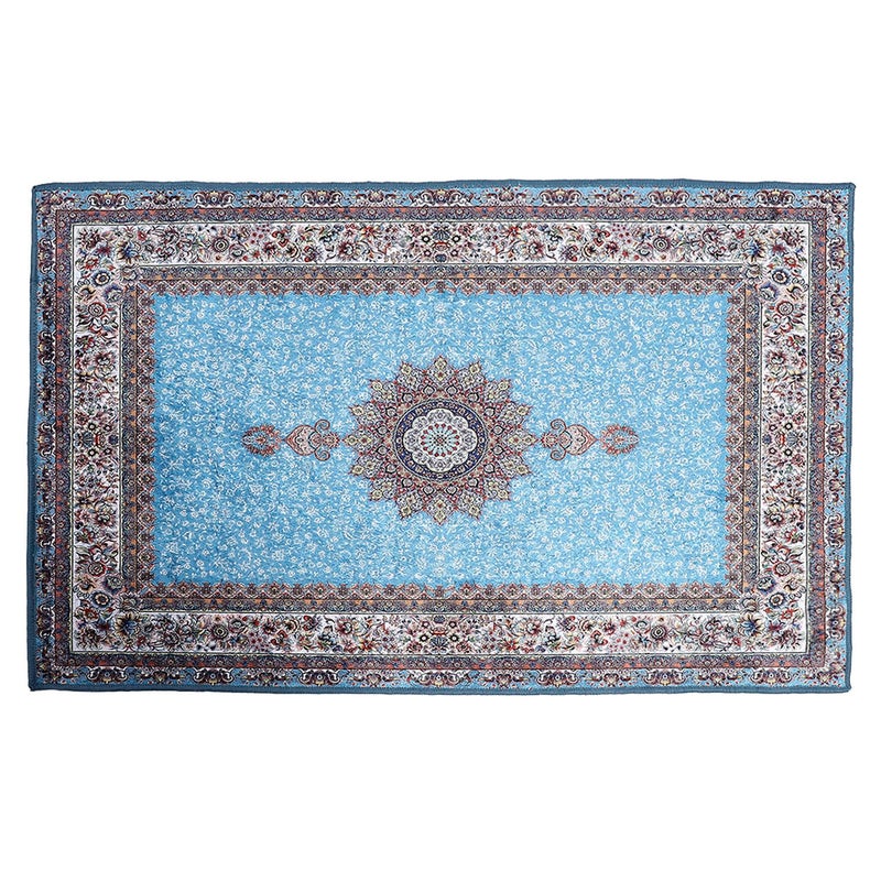 Status Contract Ice Velvet Rugs for Living Room | (Print) Carpet for Living Room Decor | Anti Skid Backing Home Essentials | Aesthetic Vintage Decor Carpet for Bedroom | (4 x 6, D5) - Image 3