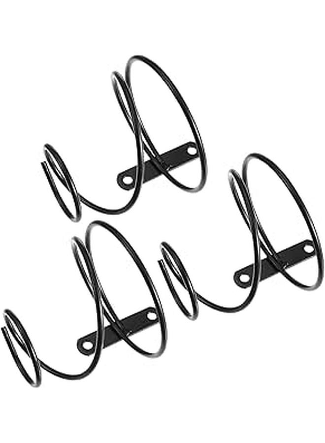 3 Piece Iron Spiral Design Wall Mounted Wine Bottle Display Rack Holder For Kitchen Bar Cellar - Image 1