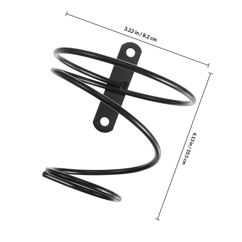 3 Piece Iron Spiral Design Wall Mounted Wine Bottle Display Rack Holder For Kitchen Bar Cellar - Image 3