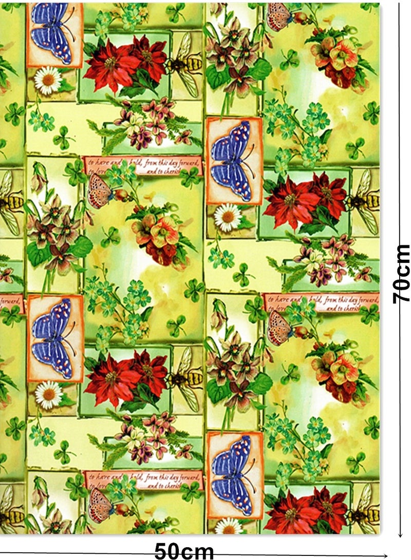 EZI ورق تغليف بسمات عيد الأم 10 ورقات 110 جرام مطلي 50x70 سم - Image 2