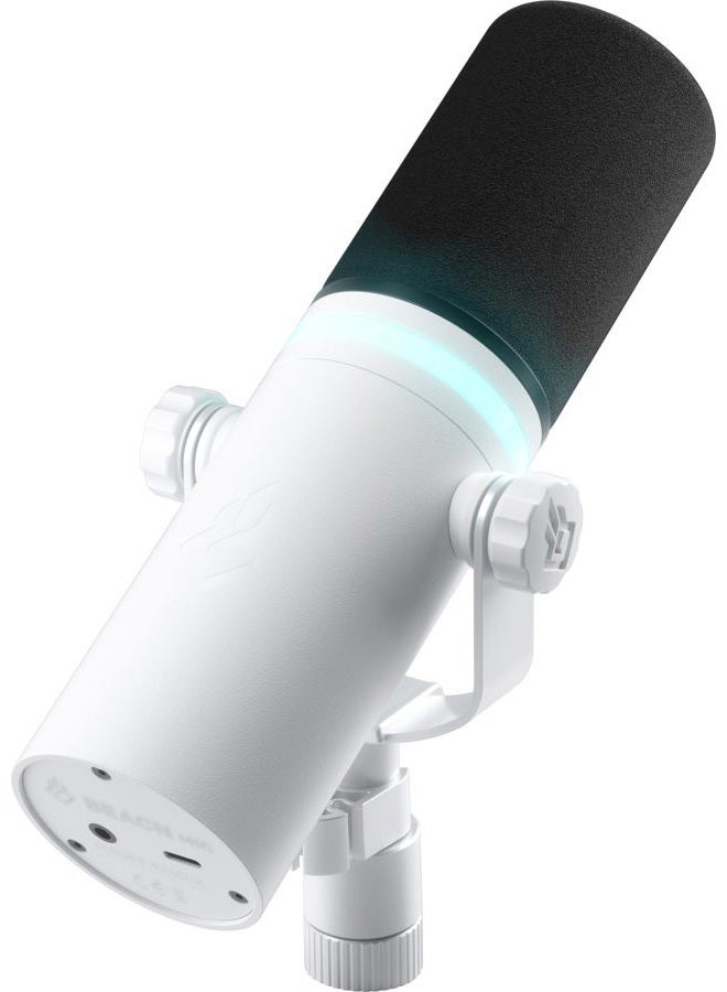 Dynamic USB Microphone for PC | Podcast and Streaming Microphone for Computer | White Gaming Mic for Streaming and Twitch | White Dynamic Microphone for Podcast (Light)