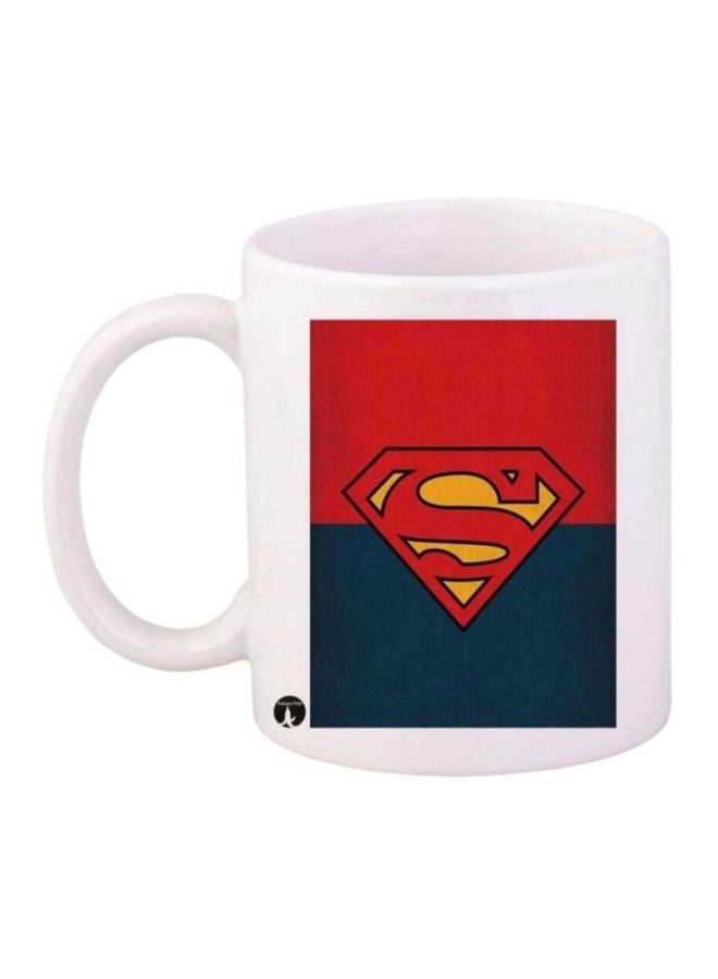 RYN Superman Printed Coffee Mug White/Red/Blue