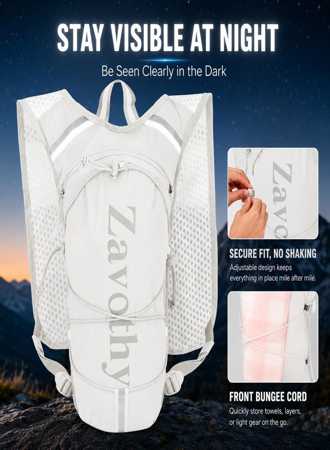 Zavothy Hydration Backpack with 1.5L Water Bladder, Lightweight Water Backpack for Women, Hydration Pack with Rain Cover for Running Hiking Cycling Festival, Reflective Bounce-Free Fit - Image 3