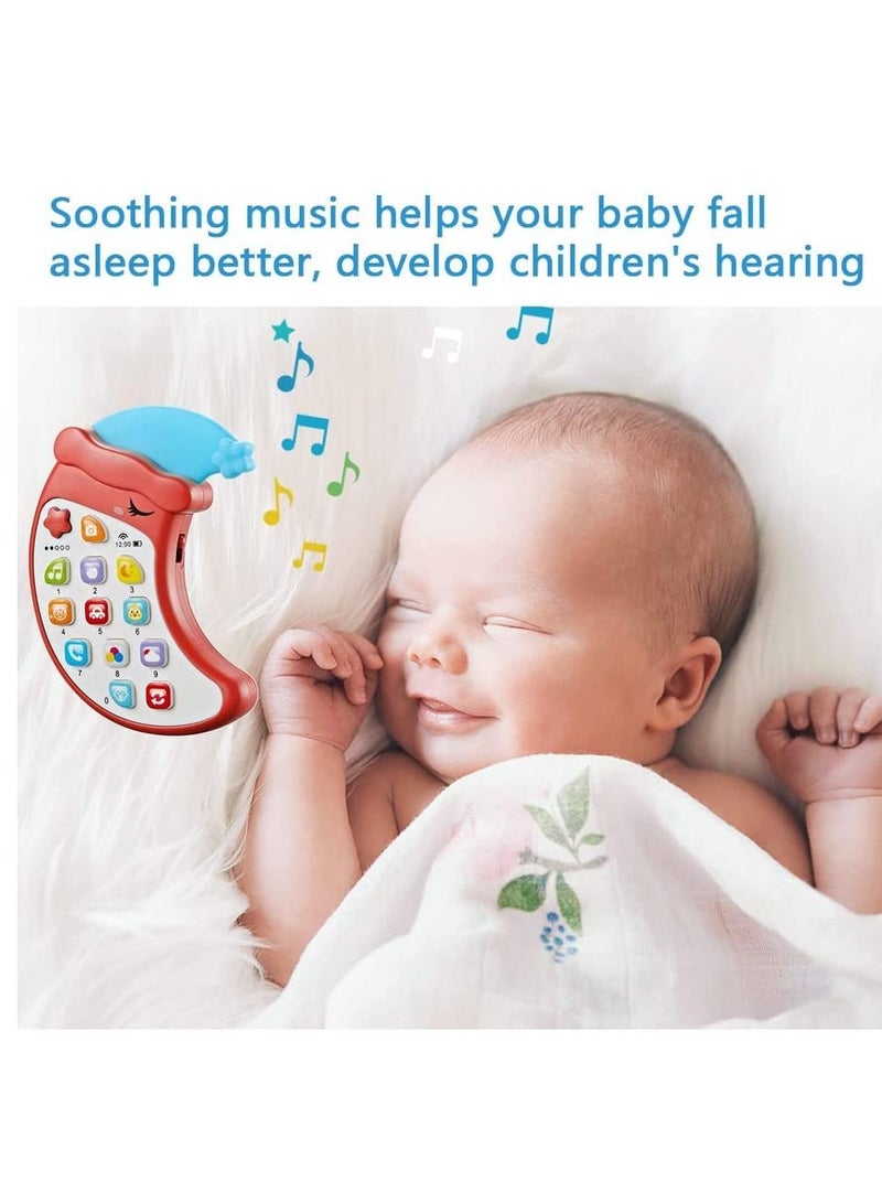 SYOSI لعبة هاتف محمول للأطفال مع حافظة عضاضة قابلة للإزالة، لعبة هاتف للتسنين للأطفال لعبة تعليمية إلكترونية تفاعلية مع موسيقى وأضواء هدية عيد ميلاد للأطفال بعمر 3 سنوات وما فوق - Image 2