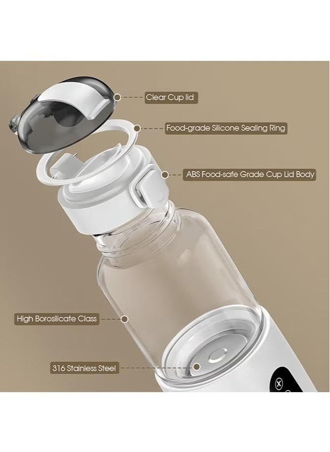 XiuWoo Portable Milk Warmer with 300mL Big Capacity, Instant Breastmilk, Formula or Water Warmer with Super Fast Charging and Cordless Bottle Warmer, Great for Car Travel Outdoor, White  - Image 4