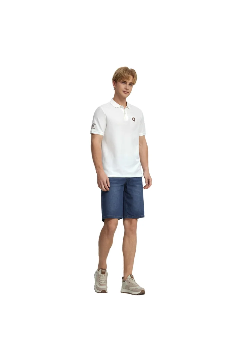 GIORDANO Men's White Pique Polo Shirt