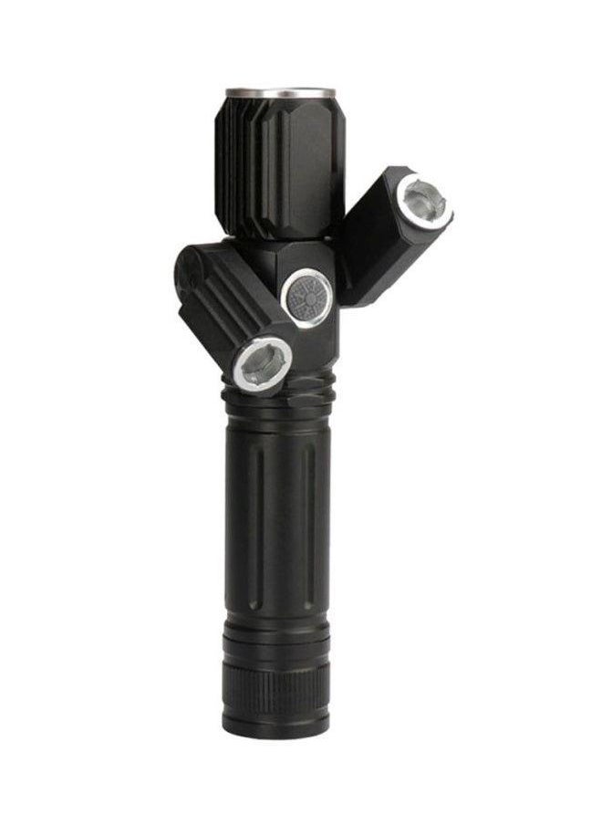 Voberry New Multi-function Glare Led Three-head Flashlight Outdoor Riding Direct Charge Black  - Image 1