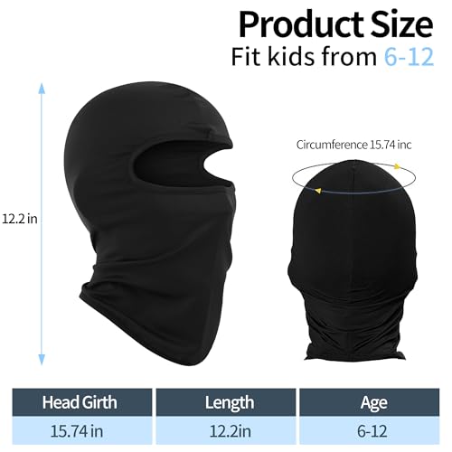 Pukavt Kids Balaclava Ski Mask for Boys and Girls, UV Protection Windproof Scarf for Winter Snowboard Cycling Army Green - Image 4