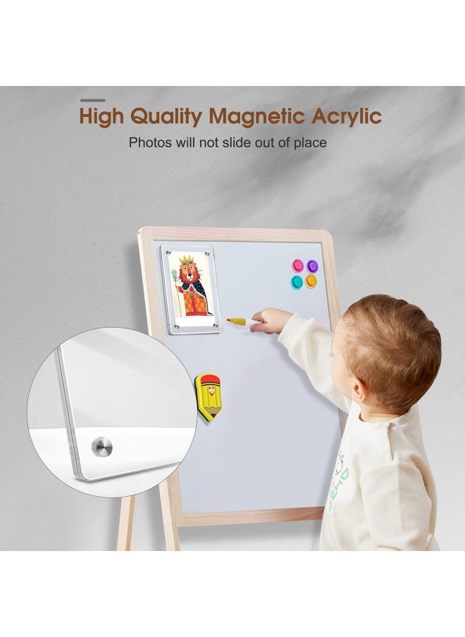 Fintie Fintie [4 Pack] Acrylic Magnetic Photo Frame for 3-Inch Film - Double Sided Fridge Picture Frame for Fujifilm Instax Mini 11 12 EVO 40 / Mini Link 2 Printer Film, Polaroid Instant Film, Clear  - Image 4