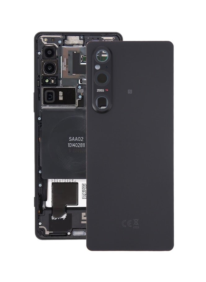 For Sony Xperia 1 V Original Battery Back Cover with Camera Lens Cover, For Sony Xperia 1 V(with Camera Lens) - Black - Image 1