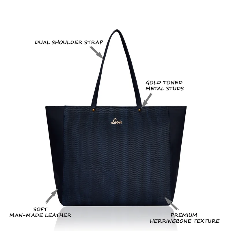 Lavie Malgana Women's Large Tote Handbag (Navy)