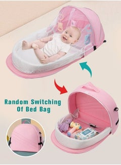 MIXDE Baby Travel Portable Mobile Crib Foldable Newborn Multi-function Folding Bed With Toys Multipurpose Mummy Diaper Bag  - Image 2