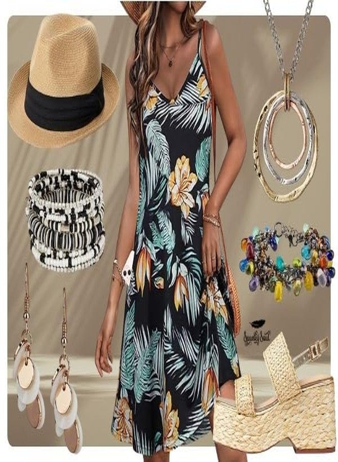 SPUNKYsoul Statement Bead Bracelet - Multi-Strand Color-Pop Design with Mixed Beads, Glass Drops & Wire-Wrapped Style for the Artistic, Boho Soul (Multi Colored) - Image 3