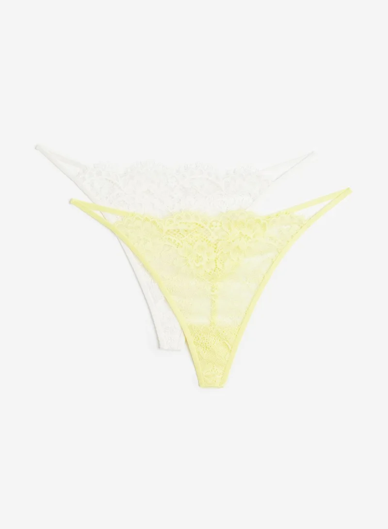 اتش اند ام 2 Pack Lace Thong
