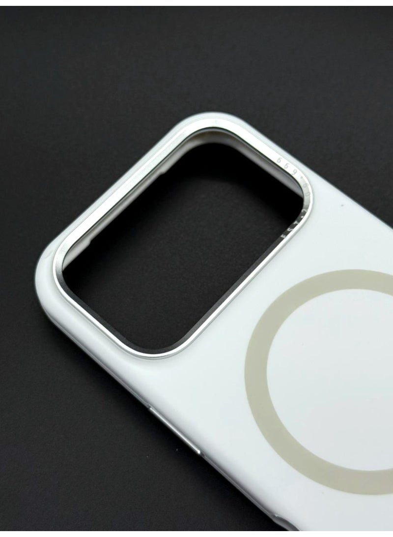 general Premium Silicone MagSafe Case for iPhone 17 Pro Max – Slim, Shockproof, Magnetic Wireless Charging Compatible Protective Cover (White) - Image 3