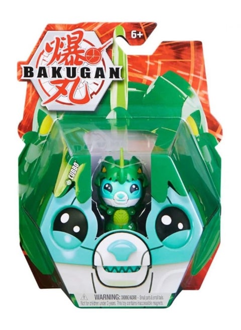 Bakugan Cubbo Figure Set. It Includes 1 Bakugan Figure, 2 Baku Cores, 1 Accessory, and 1 Character Card