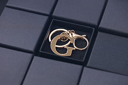 LAXPICOL Gold Keychain Letter G Keychains for Women Men Bag Charms Purse Charms For Handbags Metal Alphabet Initial Letter Key Ring Keychain - Image 5