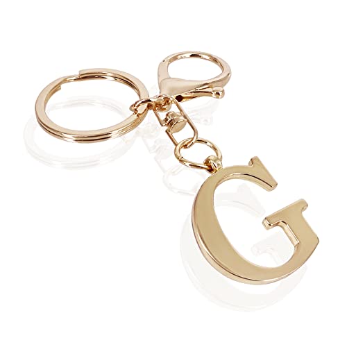 LAXPICOL Gold Keychain Letter G Keychains for Women Men Bag Charms Purse Charms For Handbags Metal Alphabet Initial Letter Key Ring Keychain - Image 1