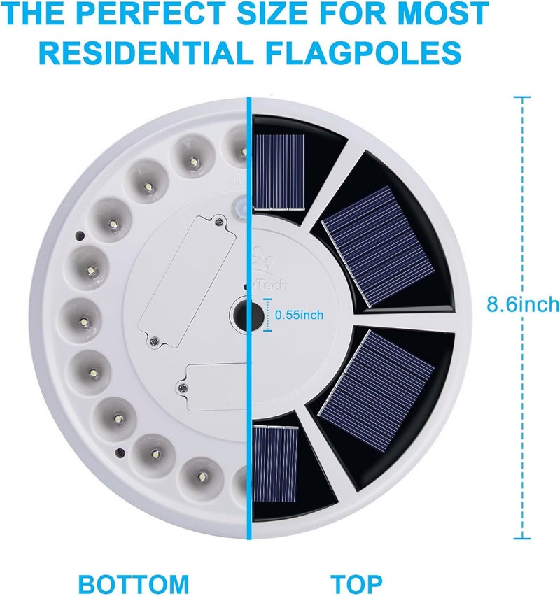Sunnytech Solar Power Flag Pole Flagpole Light Auto Active Green Energy Factory Direct Supply - Image 5