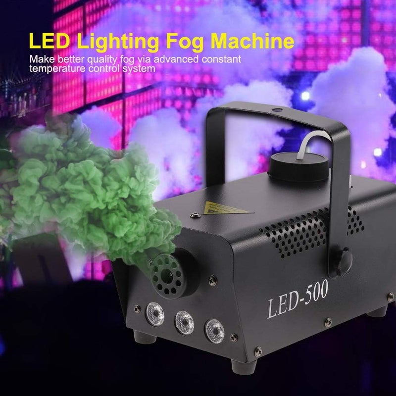 كلاراكو آلات ضباب المسرح، آلة ضباب LED RGB بقوة 500 وات مع جهاز تحكم عن بعد لمرحلة DJ، مجموعة صانع الدخان لحفلات الهالوين وحفلات الزفاف الصاخبة - Image 2
