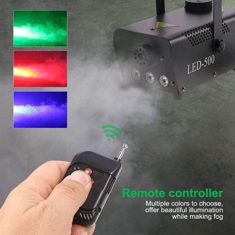 كلاراكو آلات ضباب المسرح، آلة ضباب LED RGB بقوة 500 وات مع جهاز تحكم عن بعد لمرحلة DJ، مجموعة صانع الدخان لحفلات الهالوين وحفلات الزفاف الصاخبة - Image 4