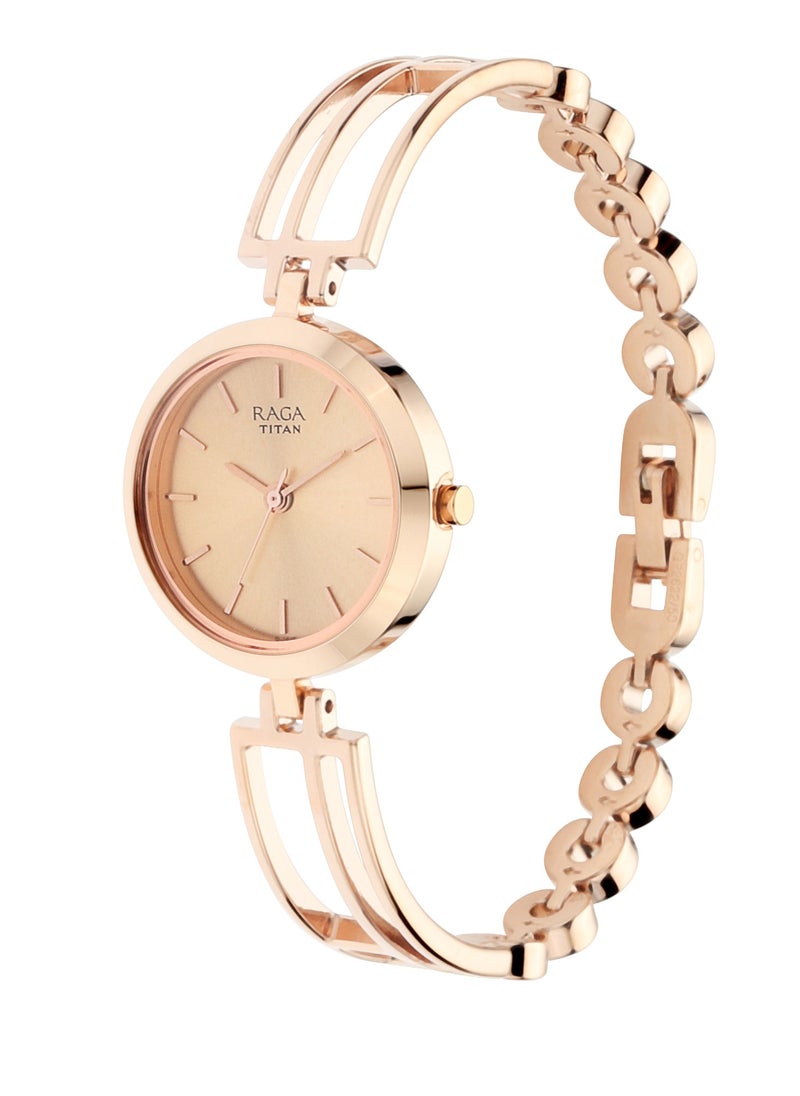 TITAN Titan Raga ia Rose Gold Metal Analog Strap Watch for Women  - Image 1