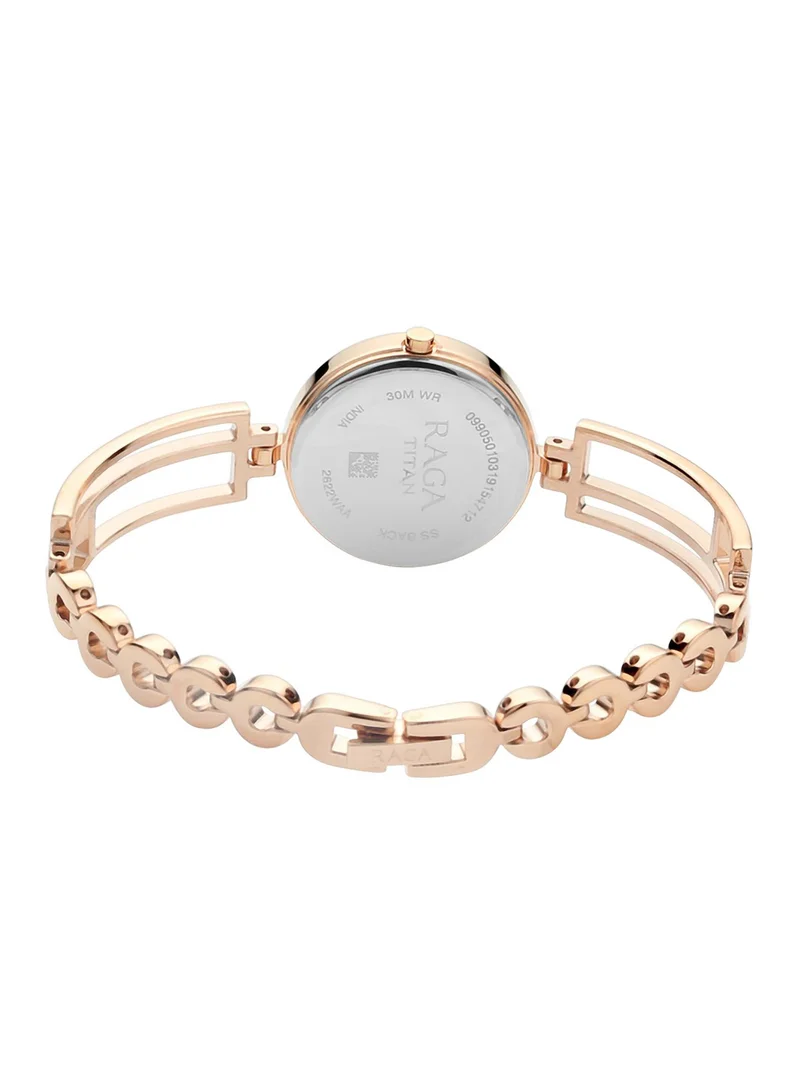 TITAN  Titan Raga Viva Quartz Analog Rose Gold Dial Rose Gold Metal Strap Watch for Women - NT2622WM01 for Women | Best Price UAE