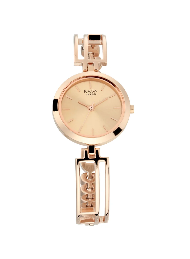 TITAN  Titan Raga Viva Quartz Analog Rose Gold Dial Rose Gold Metal Strap Watch for Women - NT2622WM01 for Women | Best Price UAE