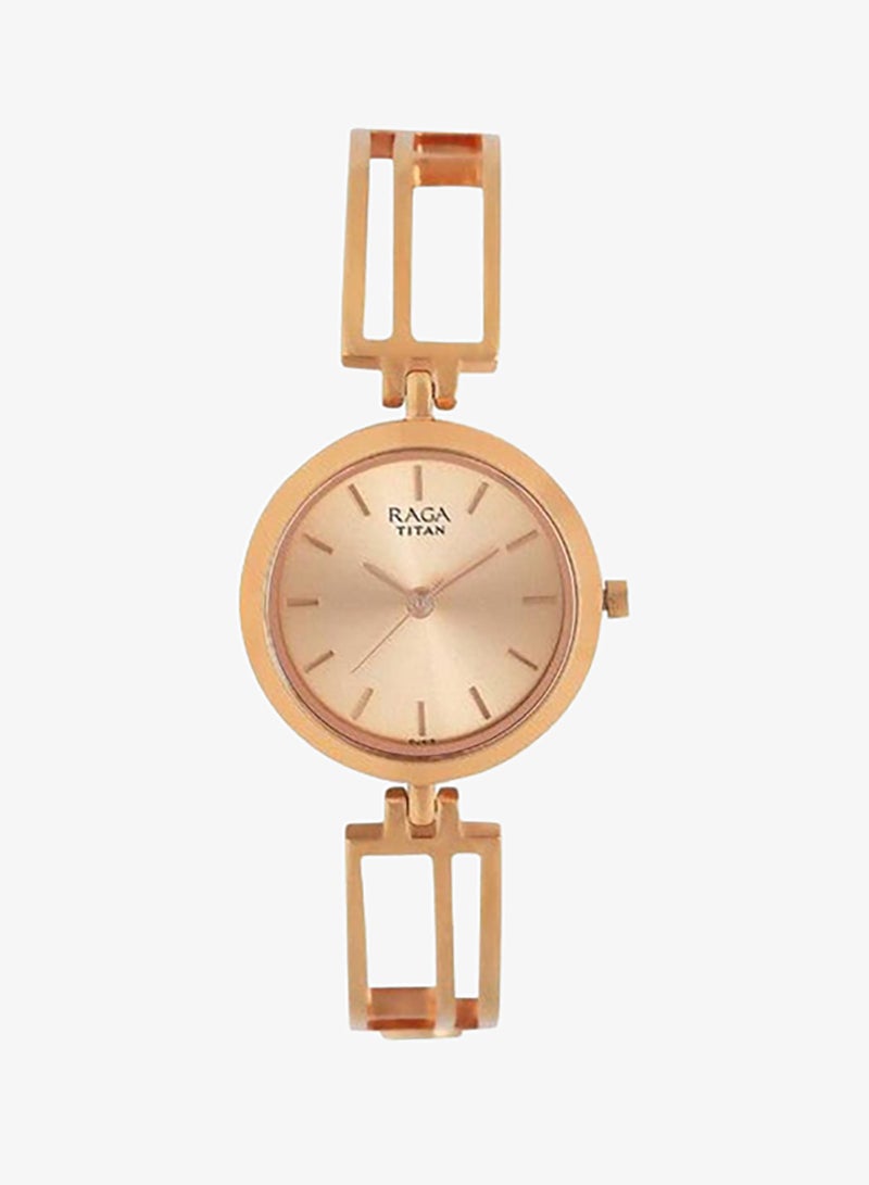 Titan Raga Viva Quartz Analog Rose Gold Dial Rose Gold Metal Strap Watch for Women - NT2622WM01 - Image 1