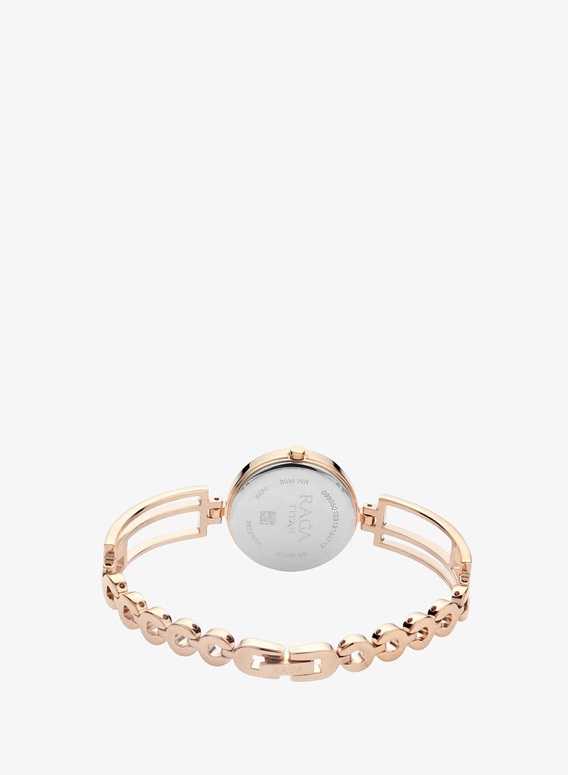 Titan Raga Viva Quartz Analog Rose Gold Dial Rose Gold Metal Strap Watch for Women - NT2622WM01 - Image 5